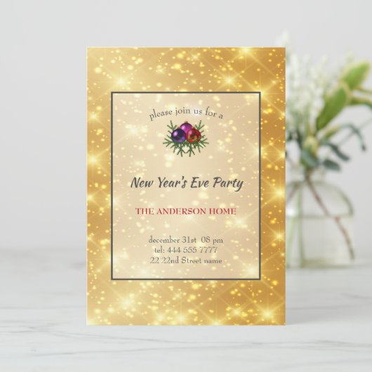 Gold Sparking Background Kaart (Staand voorkant)