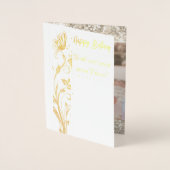 Gold Sparking Butterfly Foto: Birthday Real Folie Kaarten (Voorkant)