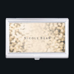 Gold Sparking Lights Glamor Business Card Holder Visitekaarthouder<br><div class="desc">Gold Sparking Lights Glamor Business Card Holder. Pas aan met om het even welke tekst of verlaat het leeg.</div>