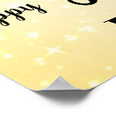 Gold sparkle 30th Birthday Name Poster (Hoek)