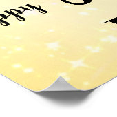 Gold sparkle 50th Birthday Name Poster (Hoek)