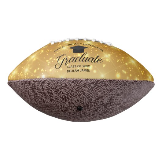 Gold Sparkle Afstuderen Chic - aangepaste Afstuder American Football (Gedraaid 270)