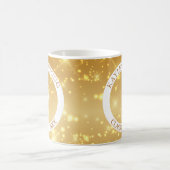 Gold Sparkle Afstuderen Custom Senior Foto Koffiemok (Center)