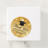 Gold Sparkle Afstuderen Hartelijk dank Bedankjes Labels (In situ)