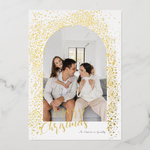 Gold Sparkle Arch Photo Folie Holiday Kaart