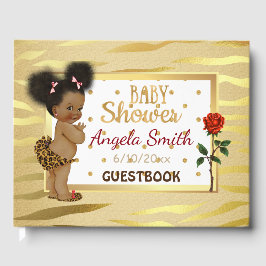 Gold Sparkle Baby shower Guestbook Gastenboek