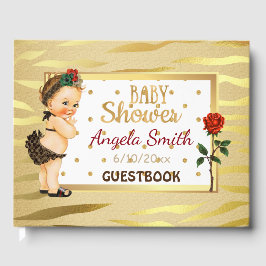 Gold Sparkle Baby shower Guestbook Gastenboek