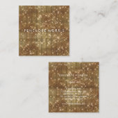 Gold Sparkle Beauty Stylist Square Visitekaartje (Voorkant / Achterkant)