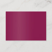 Gold Sparkle Berry Wine Wedding Informatie Invoege Informatiekaartje (Achterkant)