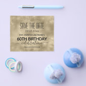 Gold Sparkle Budget 60th Birthday Bespaar de Datum Flyer (Enkel)