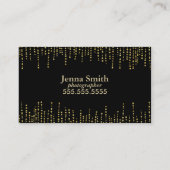 Gold Sparkle Camera Fotograaf Visitekaartje (Achterkant)