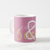 Gold Sparkle Coffee en Books Coffee Mok (Voorkant links)