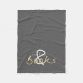 Gold Sparkle Coffee en Books Fleece Blanket (Voorkant)