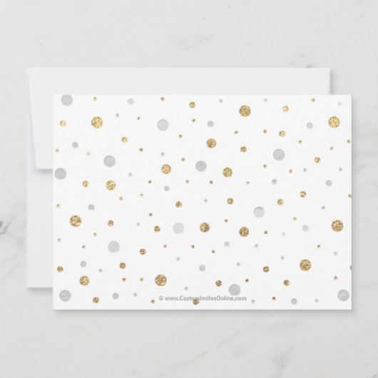 Gold Sparkle Confetti 50ste verjaardagsfeestje Kaart (Achterkant)