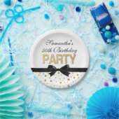 Gold Sparkle Confetti 50ste verjaardagsfeestje Papieren Bordje (Feest)