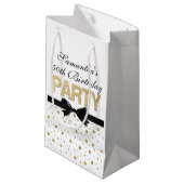 Gold Sparkle Confetti 50th Birthday Party Klein Cadeauzakje (Voorkant Gekanteld)