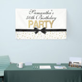 Gold Sparkle Confetti 50th Birthday Party Spandoek (Beurs)