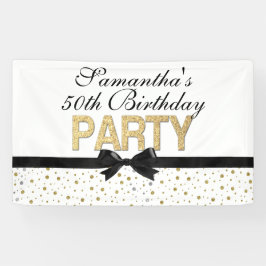 Gold Sparkle Confetti 50th Birthday Party Spandoek