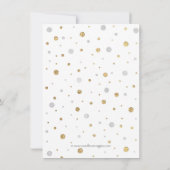 Gold Sparkle Confetti Photo 50th Birthday Party Kaart (Achterkant)