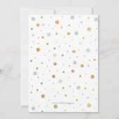 Gold Sparkle Confetti Photo 70th Birthday Party Kaart (Achterkant)