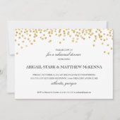 Gold Sparkle Confetti repetitie dineruitnodiging Kaart (Voorkant)