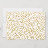 Gold Sparkle Confetti repetitie dineruitnodiging Kaart (Achterkant)