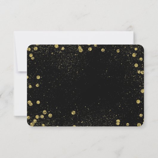 Gold Sparkle Confetti Stippen RSVP (Achterkant)