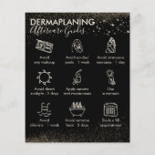 Gold Sparkle Dermaplaning-nazorgbudget Flyer (Achterkant)