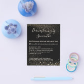 Gold Sparkle Dermaplaning-nazorgbudget Flyer (Enkel)