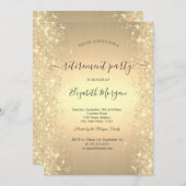 Gold Sparkle Diamonds Gold Retirement Party Kaart (Voorkant / Achterkant)