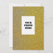 Gold Sparkle Dinner Green Afstuderen Kaart (Achterkant)