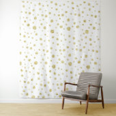 Gold Sparkle Dot Photo Background Wandkleed (In situ)