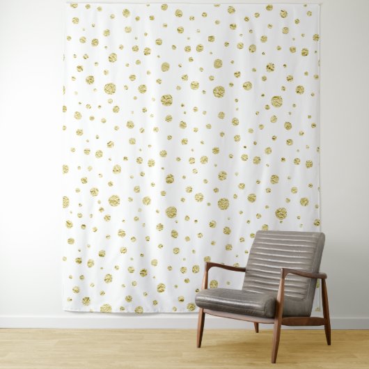 Gold Sparkle Dot Photo Background Wandkleed (In situ)