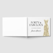 Gold Sparkle Dress 40th Birthday Party Gastenboek (Volledig)