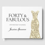 Gold Sparkle Dress 40th Birthday Party Gastenboek<br><div class="desc">Gold Sparkle Dress 40th Birthday Party Guest Book Zie overeenkomend collectie in niche en nestwinkel</div>