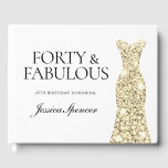 Gold Sparkle Dress 40th Birthday Party Gastenboek<br><div class="desc">Gold Sparkle Dress 40th Birthday Party Guest Book Zie overeenkomend collectie in niche en nestwinkel</div>