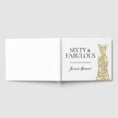 Gold Sparkle Dress 60th Birthday Party Gastenboek (Volledig)