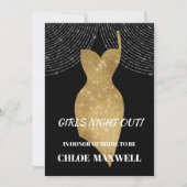 Gold Sparkle Dress Bachelorette Kaart (Voorkant)