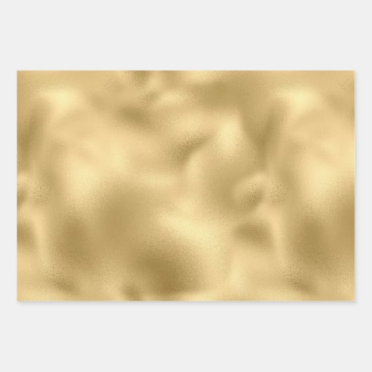Gold Sparkle Faux Glitter Inpakpapier Vel (Voorkant 2)
