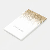 Gold Sparkle Faux Glitter Post-it® Notes (Schuin)