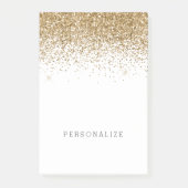 Gold Sparkle Faux Glitter Post-it® Notes (Voorkant)