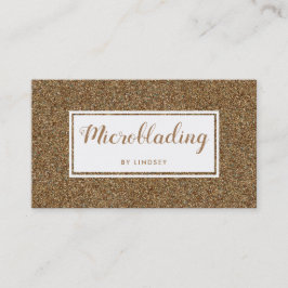 Gold Sparkle Glitter Beauty Spray Tan Salon Visitekaartje