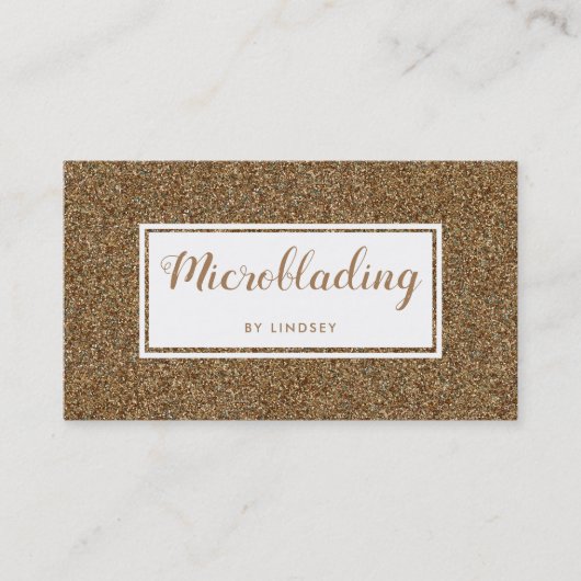 Gold Sparkle Glitter Beauty Spray Tan Salon Visitekaartje (Voorkant)