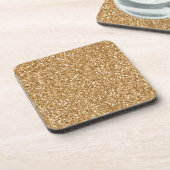 Gold Sparkle Glitter Bier Onderzetter (Linkerzijde)