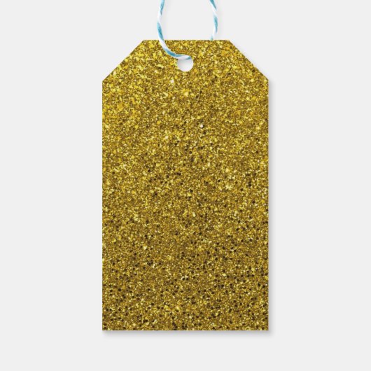 Gold Sparkle Glitter Cadeaulabel (Achterkant)
