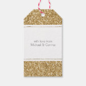 Gold Sparkle Glitter Cadeaulabel (Voorkant)