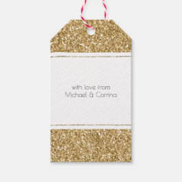 Gold Sparkle Glitter Cadeaulabel