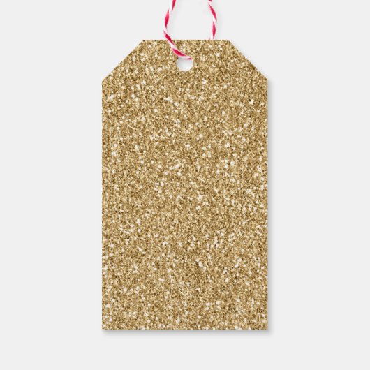 Gold Sparkle Glitter Cadeaulabel (Achterkant)
