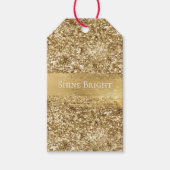 Gold Sparkle Glitter Cadeaulabel (Voorkant)