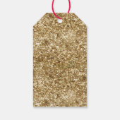 Gold Sparkle Glitter Cadeaulabel (Achterkant)